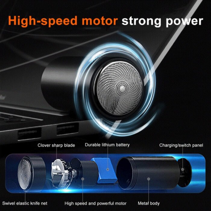 SD-05 Multifunctional Portable Car Turbo Mini Electric Shaver (Silver) - Image 7