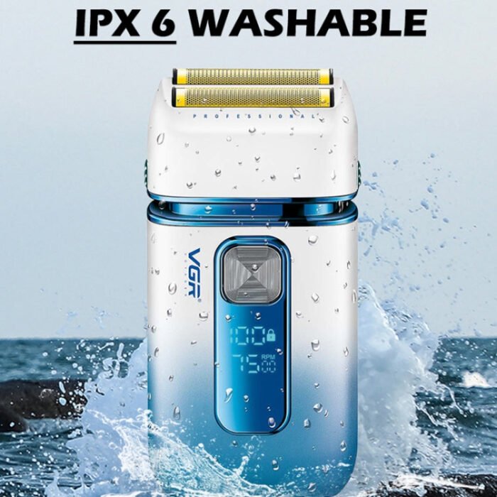 VGR V-362 5W USB Reciprocating Electric Shaver Bald Head Hair Clipper(Sky Blue) - Image 7
