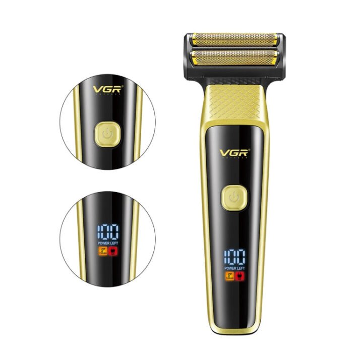 VGR V-366 5W USB 3 in 1 Nose Hair Care LCD Digital Display Electric Shaver(Yellow) - Image 3