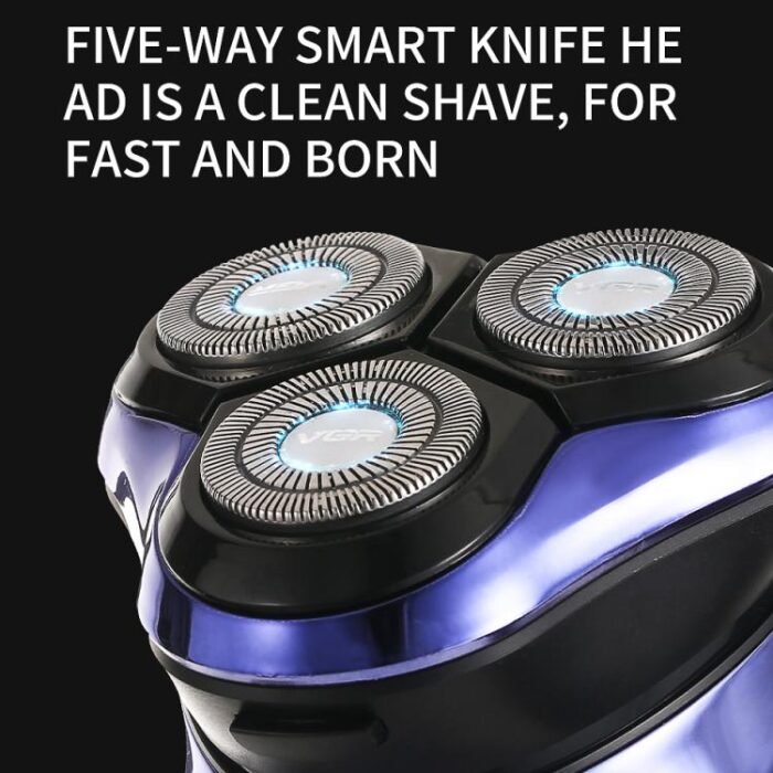 VGR V-305 Rotating Three-blade IPX7 Men Electric Shaver(Blue) - Image 5