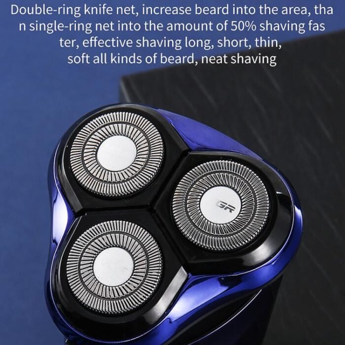 VGR V-305 Rotating Three-blade IPX7 Men Electric Shaver(Blue) - Image 8