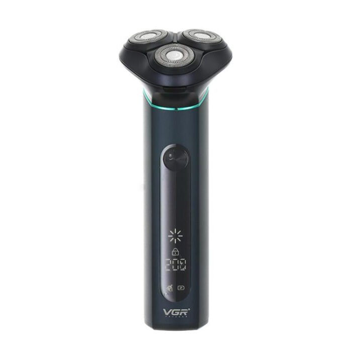 VGR V-310 Digital Display Three-blade IPX7 Electric Shaver(Black)