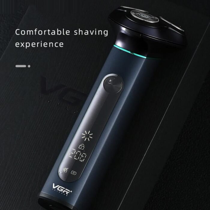 VGR V-310 Digital Display Three-blade IPX7 Electric Shaver(Black) - Image 2