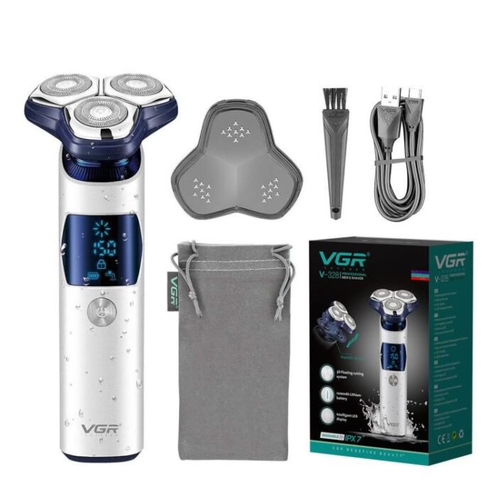 VGR V-328 3D Floating Cutting Blade IPX7 Electric Shaver(Black) - Image 3