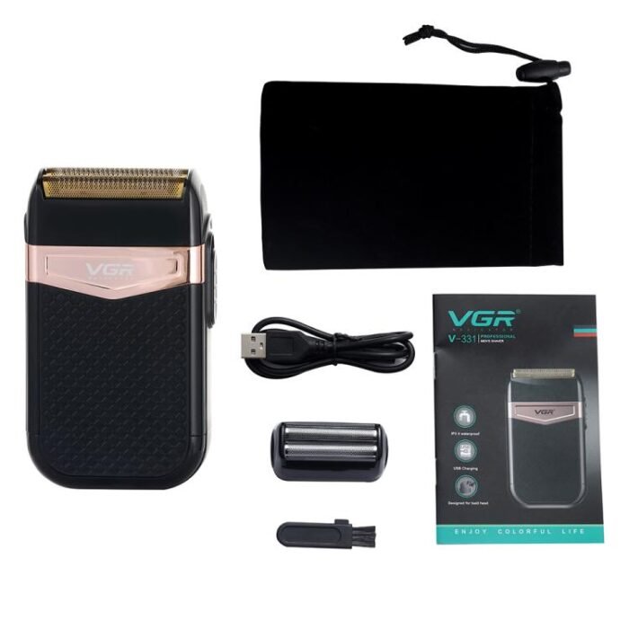 VGR V-331 Reciprocating Rotary 2 Cutter Head IPX4 Electric Shaver(Black) - Image 11