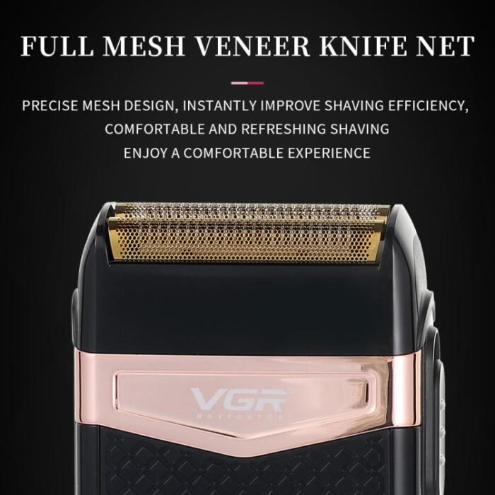 VGR V-331 Reciprocating Rotary 2 Cutter Head IPX4 Electric Shaver(Black) - Image 3