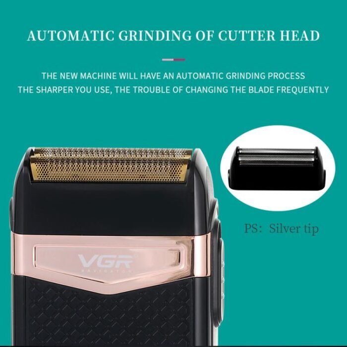 VGR V-331 Reciprocating Rotary 2 Cutter Head IPX4 Electric Shaver(Black) - Image 6