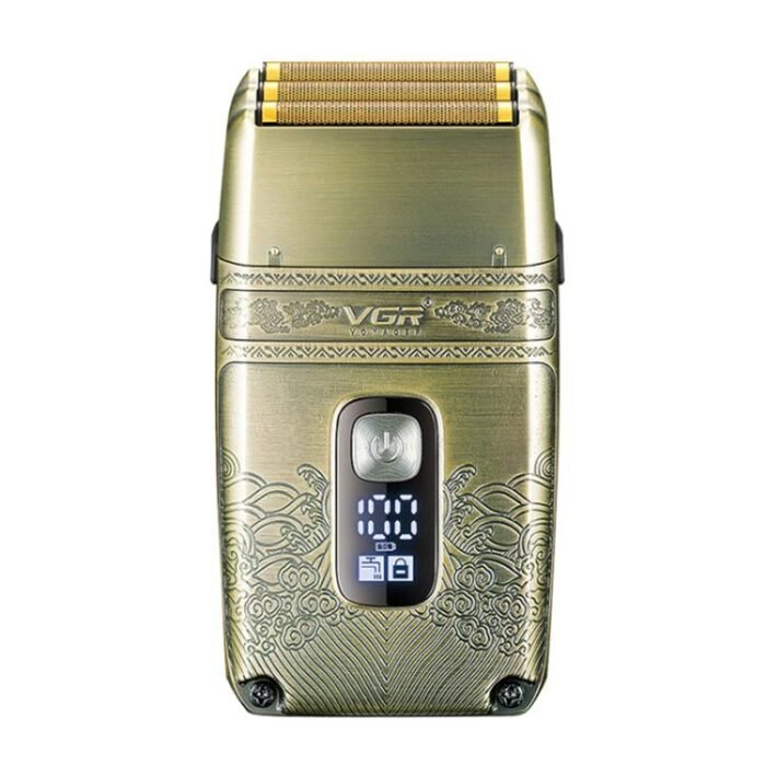 VGR V-335 Retro Digital Display IPX6 Electric Shaver(Gold)