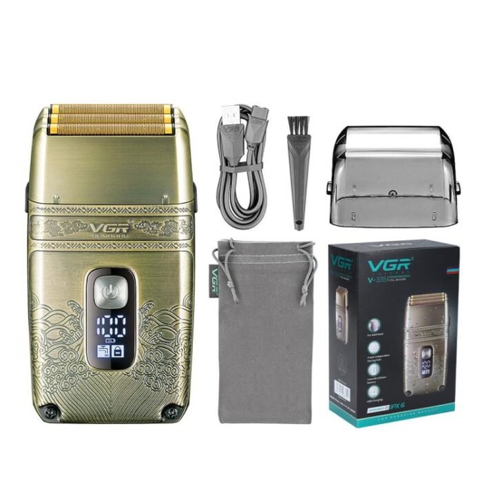 VGR V-335 Retro Digital Display IPX6 Electric Shaver(Gold) - Image 3