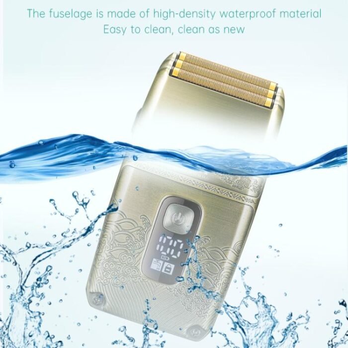 VGR V-335 Retro Digital Display IPX6 Electric Shaver(Gold) - Image 7