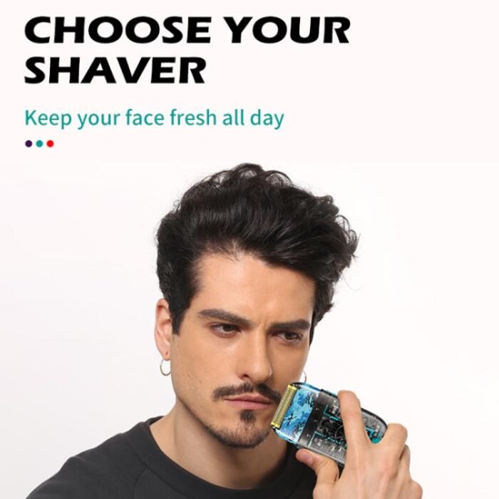 VGR V-352 Double Cutter Head Portable Electric Foil Shaver(Transparent Black) - Image 2