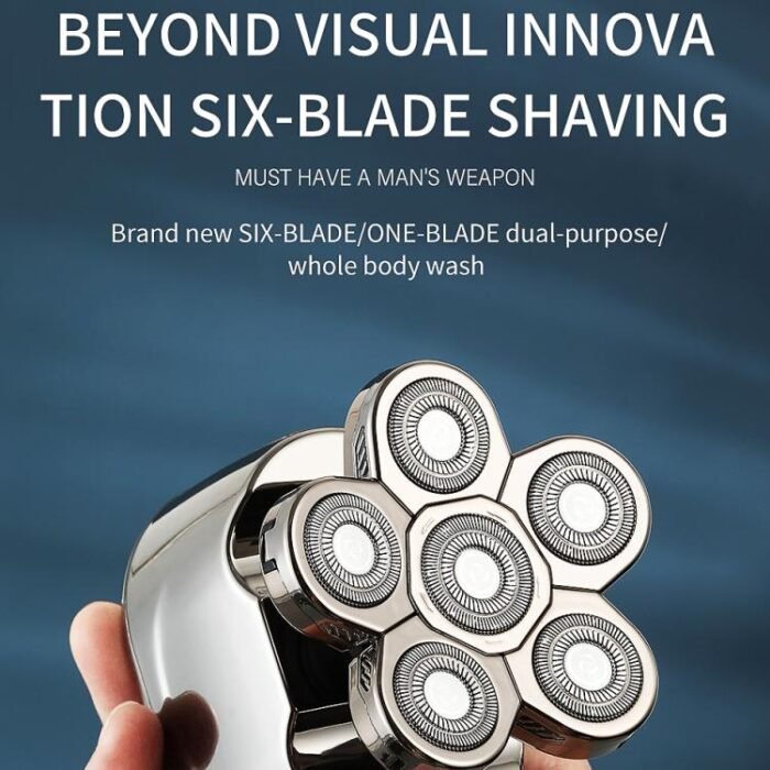 VGR V-395 Six Cuttter Heads IPX6 Electric Shaver(Silver) - Image 4