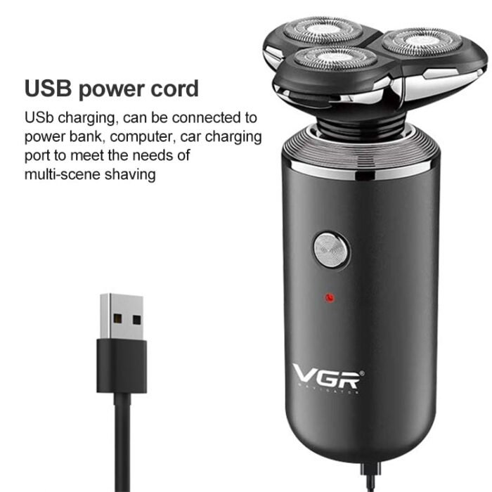 VGR V-317 5W USB Omnidirectional Three-dimensional Floating Three-network Electric Shaver - Image 5
