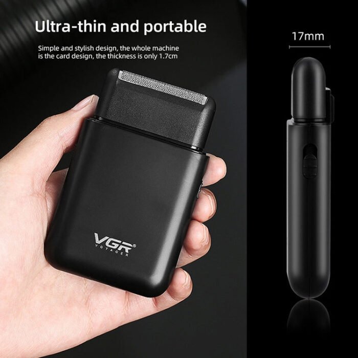 VGR V-390 5W USB Portable Reciprocating Electric Shaver (Black) - Image 9