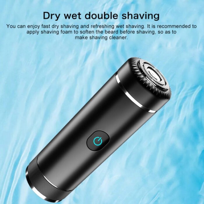 S1080 Mini Metal Turbo Electric Shaver Razor (Silver) - Image 2