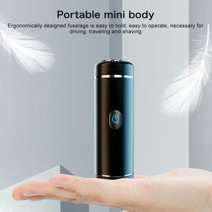 S1080 Mini Metal Turbo Electric Shaver Razor (Silver) - Image 4