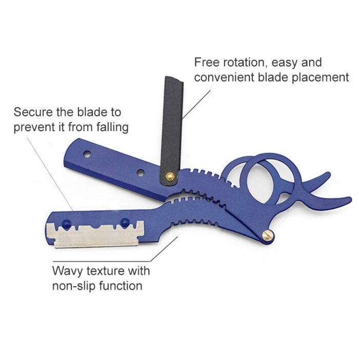 Stainless Steel Vintage Razor Thumb Razor(Purple) - Image 4