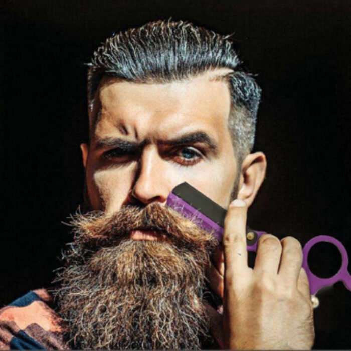 Stainless Steel Vintage Razor Thumb Razor(Purple) - Image 7
