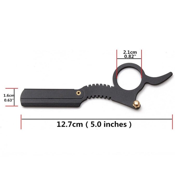 Stainless Steel Vintage Razor Thumb Razor(Black) - Image 3