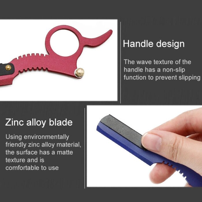 Stainless Steel Vintage Razor Thumb Razor(Black) - Image 5