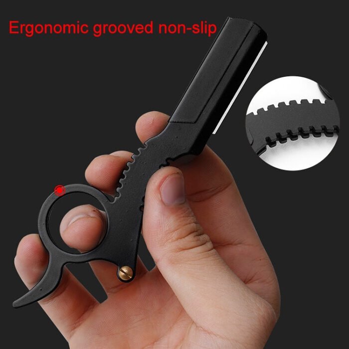 Stainless Steel Vintage Razor Thumb Razor(Black) - Image 6