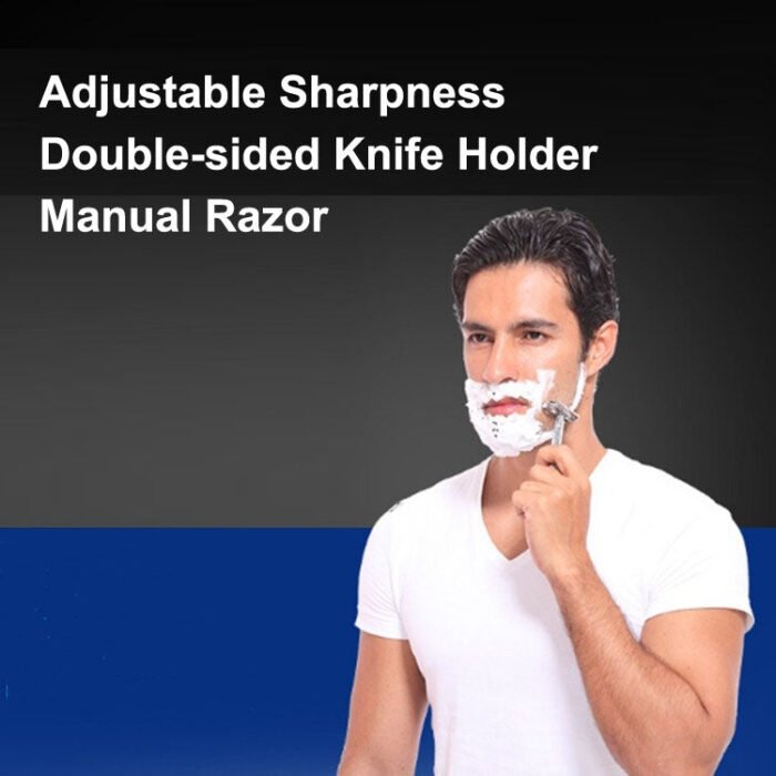 Men Vintage Adjustable Sharpness Double-sided Knife Holder Manual Razor - Image 5
