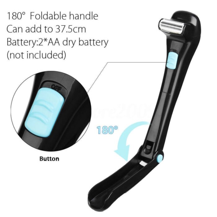 Foldable Long Handle Electric Shaver On Back - Image 3