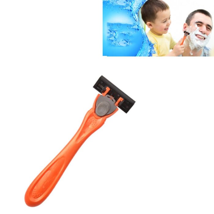 Five-layer Stainless Steel Disposable Cutter Head Disposable Manual Shaver(Orange) - Image 2