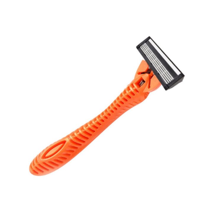 Five-layer Stainless Steel Disposable Cutter Head Disposable Manual Shaver(Orange) - Image 5