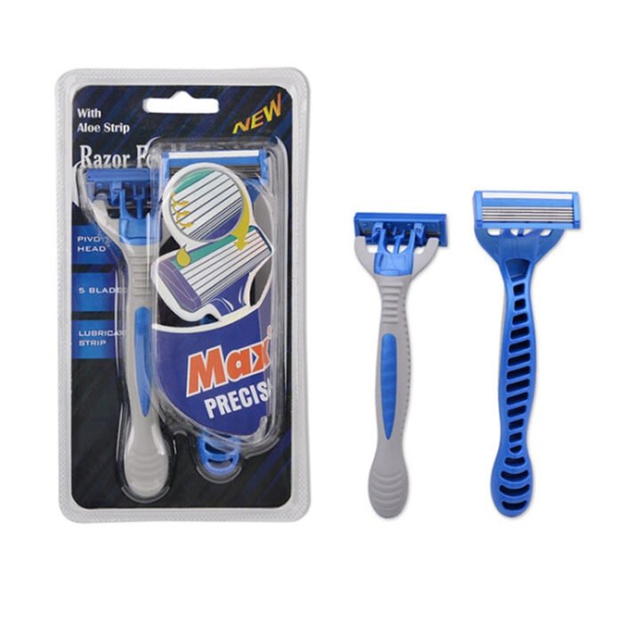 1 Set Five-layer Stainless Steel Men Disposable Manual Razor Induction Rotary Cutter Head - Image 6