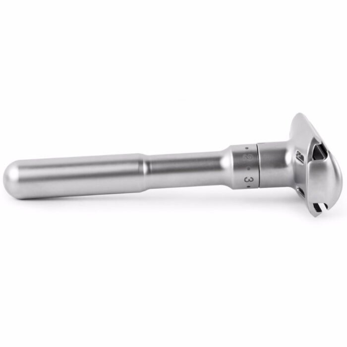 Adjustable Safety Razor Double Edge Classic Mens Shaving Hair Removal Shaver with 5 Blades(Silver Gray) - Image 6