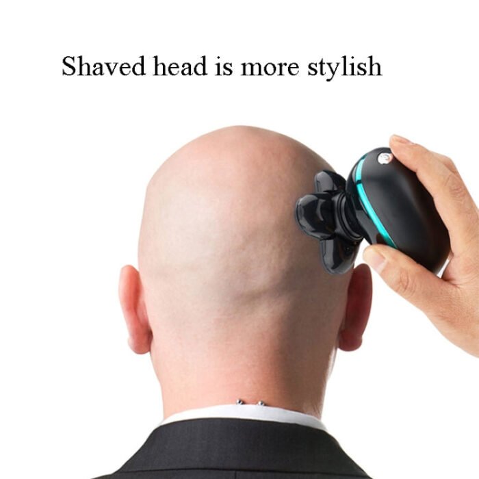 Electric Shaver Rechargeable Razor Intelligent Digital Display Bald Hair Clipper,Style: Blue + Full Set - Image 7