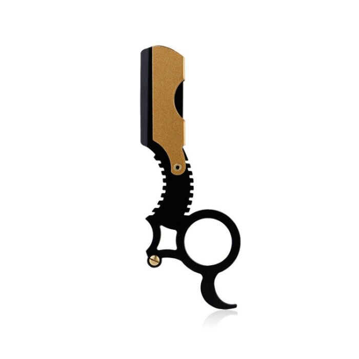 Manual Men Stainless Steel Ring Razor Without Blade(Gold)