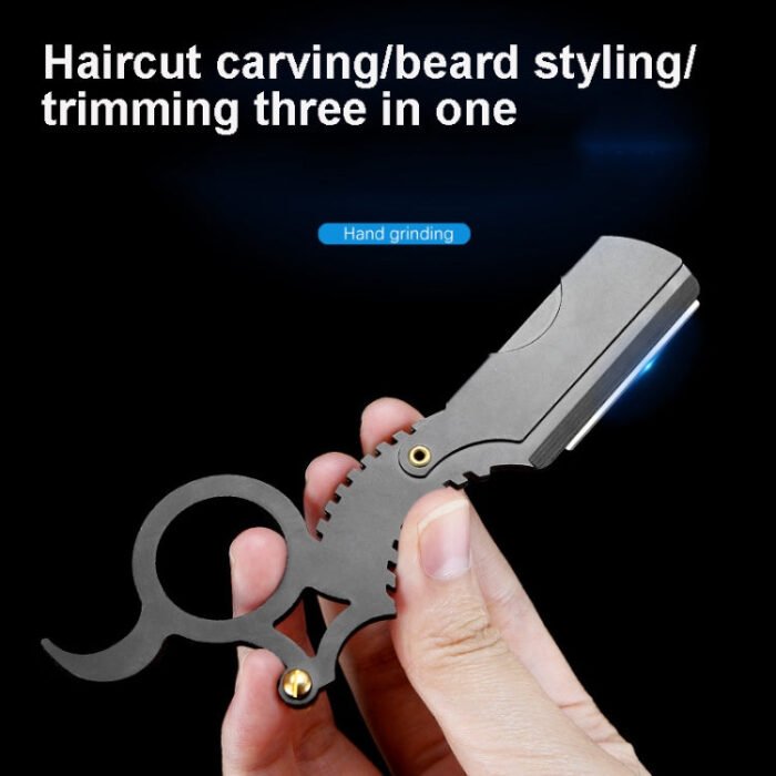Manual Men Stainless Steel Ring Razor Without Blade(Gold) - Image 3