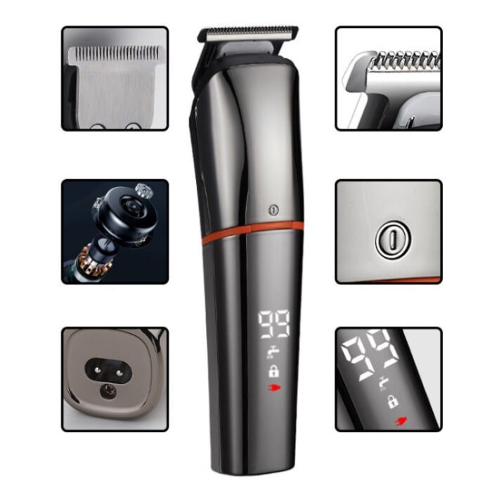 6 in 1 Household Multifunctional Hair Clipper Electric Shaver, Model: LK-860 Orange - Image 4