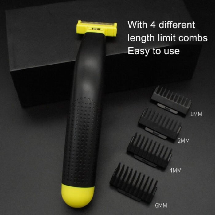 Electric Razor Portable USB Rechargeable Men Shaver(Yellow Black) - Image 5