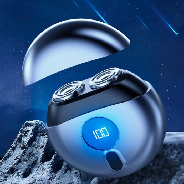 TJ01 Flying Saucer Razor USB Rechargeable Mini Shaver(Champagne Golden) - Image 2