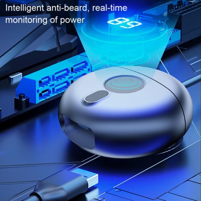 TJ01 Flying Saucer Razor USB Rechargeable Mini Shaver(Champagne Golden) - Image 3