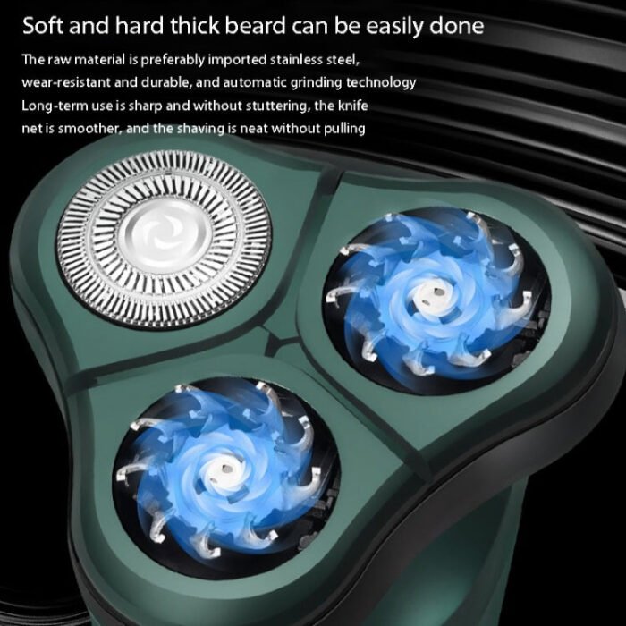4 In 1 Smart Electric Shaver LCD Digital Display Three-head USB Rechargeable Floating Razor - Image 4