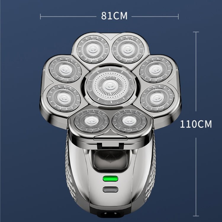 Single Machine 9 Knife Head Multifunctional USB Shaver Full Body Water Washing Shaver Men Hair Bald - Image 3