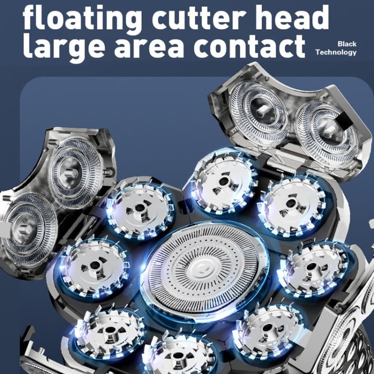 Single Machine 9 Knife Head Multifunctional USB Shaver Full Body Water Washing Shaver Men Hair Bald - Image 6