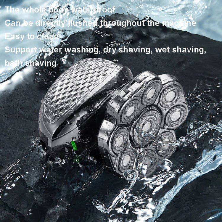 Single Machine 9 Knife Head Multifunctional USB Shaver Full Body Water Washing Shaver Men Hair Bald - Image 7
