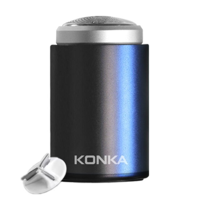 KONKA Mini Portable Razor Outdoor Waterproof Men Razor, Color: Black+1 Knife Head