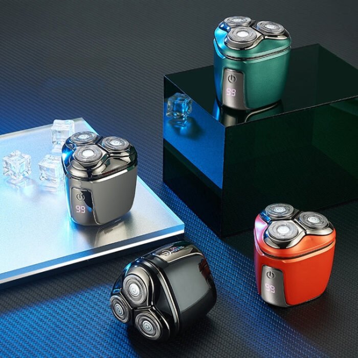 Mini Magnetic Head Shaver Smart LED Display Electric Shaver, Color: Green - Image 2