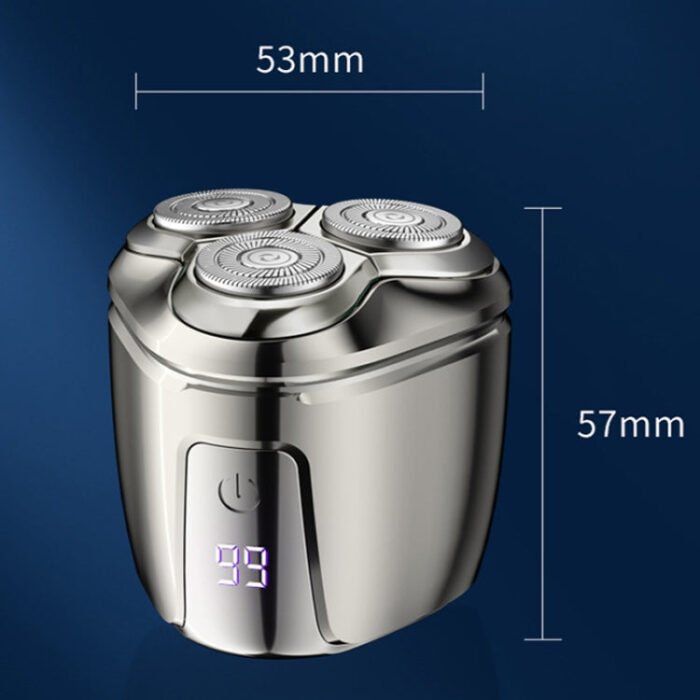 Mini Magnetic Head Shaver Smart LED Display Electric Shaver, Color: Green - Image 3