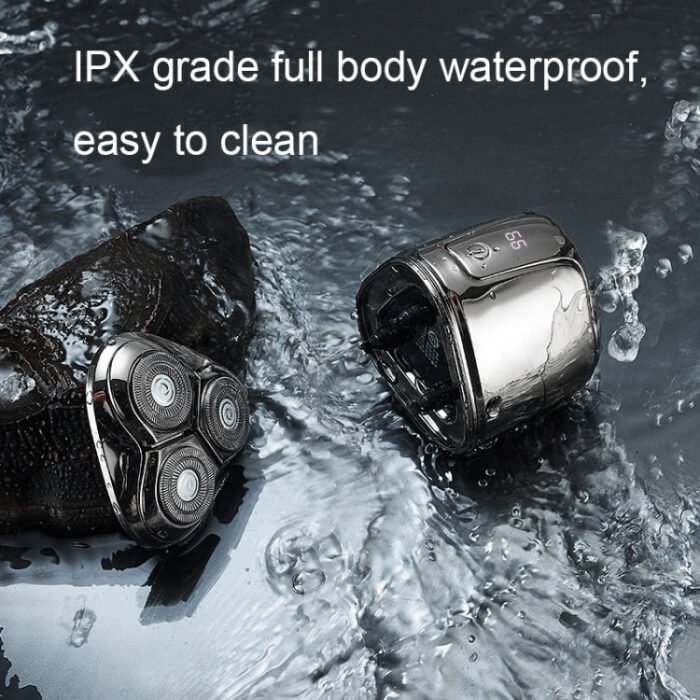 Mini Magnetic Head Shaver Smart LED Display Electric Shaver, Color: Black - Image 5