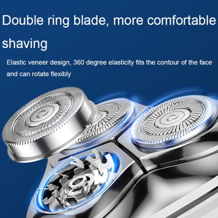 Mini Magnetic Head Shaver Smart LED Display Electric Shaver, Color: Green - Image 6