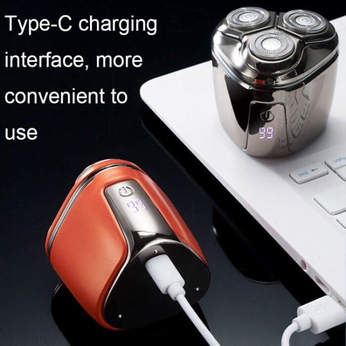 Mini Magnetic Head Shaver Smart LED Display Electric Shaver, Color: Black - Image 9