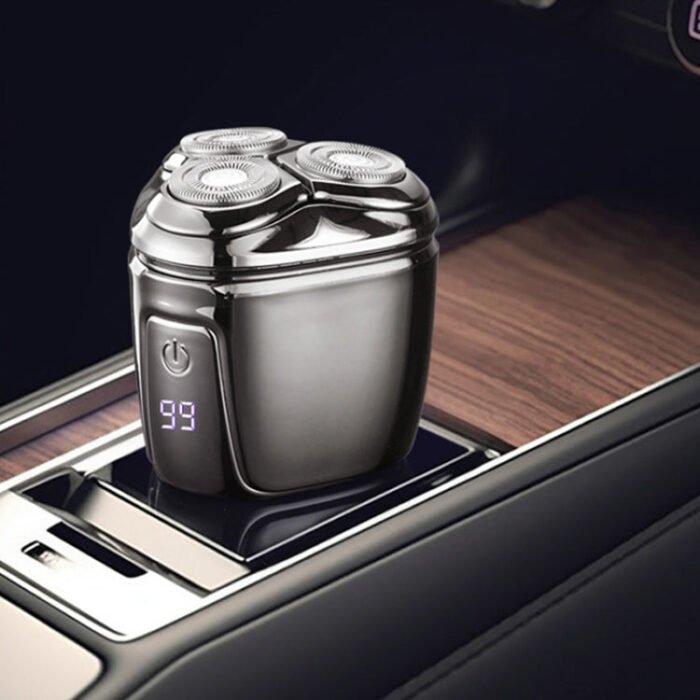Mini Magnetic Head Shaver Smart LED Display Electric Shaver, Color: Black - Image 10
