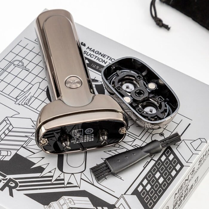 Men Electrical Shaver Portable Mini LED Digital Display Smart Shaving Razor(Bright Silver) - Image 12
